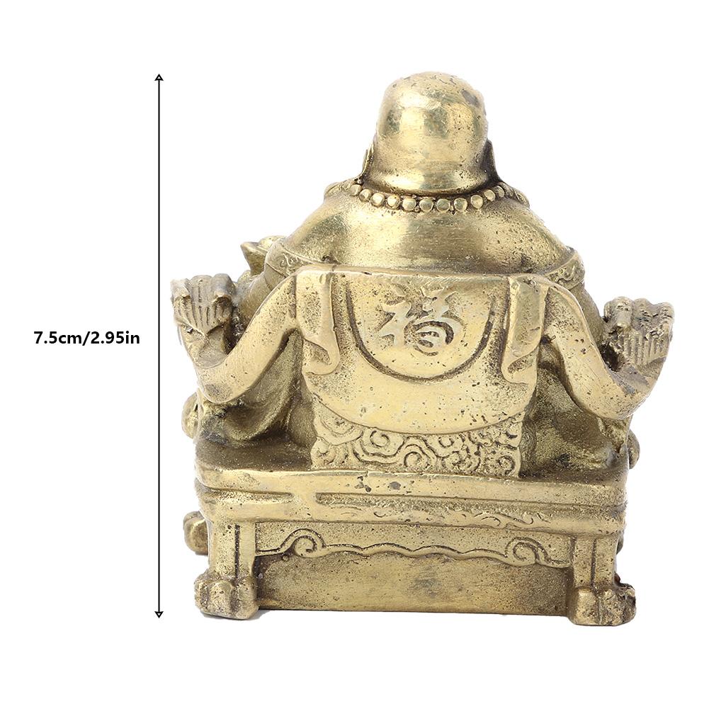 Геомантическая коллекция из чистой латуни с улыбающимся Буддой Майтрейей, символом богатства и удачи
