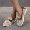 2024 Hot-selling New Slip-on Color-blocked Women's Loafers Women's Spring and Autumn Casual Flat Shoes Single Shoes Plus Size