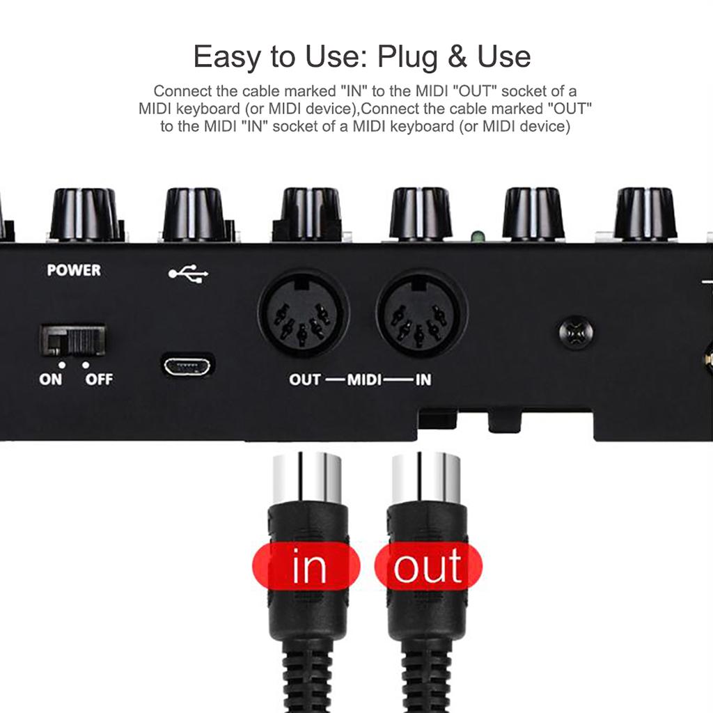 Универсальный MIDI в USB in OUT Кабель-конвертер Линия Светодиодный индикатор Электронный музыкальный аксессуар