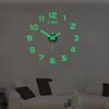 Luminous Wall Clock Modern Design Easy To Install Battery Powered Silent Decorative 3D DIY Wall Clock for Living Room