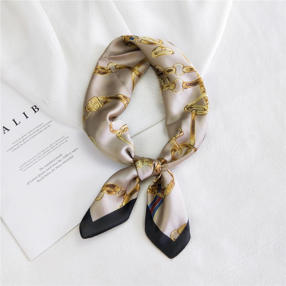Fashion Decoration Scarf Hairband Tie Hair 70 Small Square Scarf Silk Scarf Women'S Spring And Autumn Versatile Small Scarf Professional Scarf