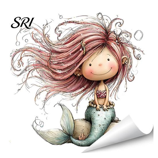 Window Sticker Transparent under The Sea Mermaid Clings Ocean Animal Whale Turtle Octopus Reusable Decoration Seahorse Anti-Collision Glass