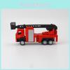 Alloy Simulation Ladder Fire Truck Model Toy For Collection Display And