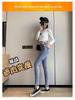 High-Waist Stretch Double Button Slim Pencil Jeans for Women - Autumn 2021 Korean Style