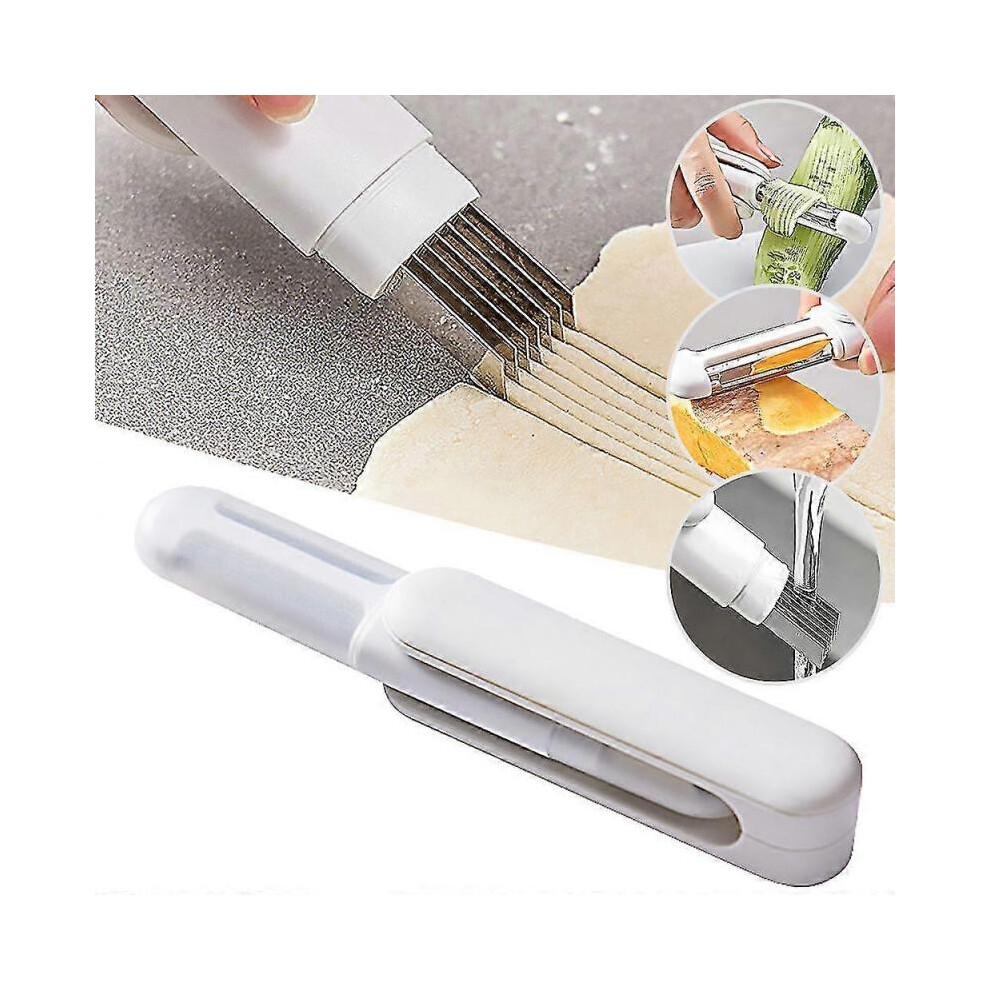 3 In 1 Multifunctional Rotary Paring Knife Head Peeler Double Cutter Quick Peel Sharp Vegetable Fruit Potato