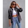 Женская модная рваная джинсовая куртка на пуговицах с длинными рукавами, повседневная