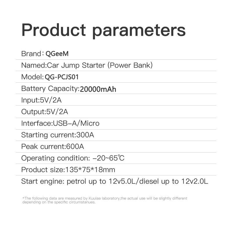 ZapZone автомобильный пусковой аккумулятор 20000 мАч портативный внешний аккумулятор 12 В 600 А автомобильный аварийный усилитель аккумулятора для 5.0 л автомобильного стартера