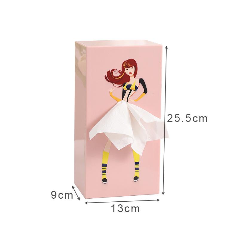 Creative Puffy Skirt Girl Tissue Box Funny Desktop Tissue Storage Box Organizer Home Coffee Shop Table Decoration Tissue Holder