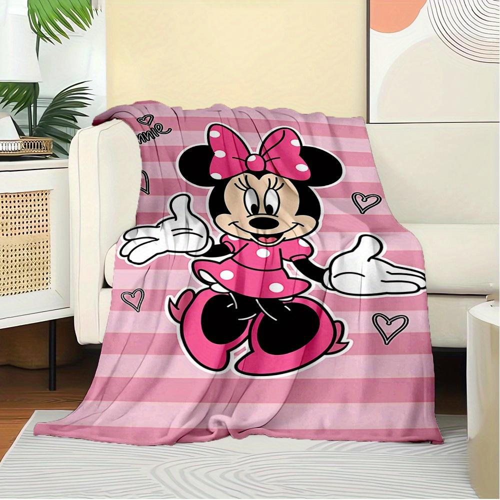 1pc Flannel Minnie Mouse Pink Polka Dot Bedding