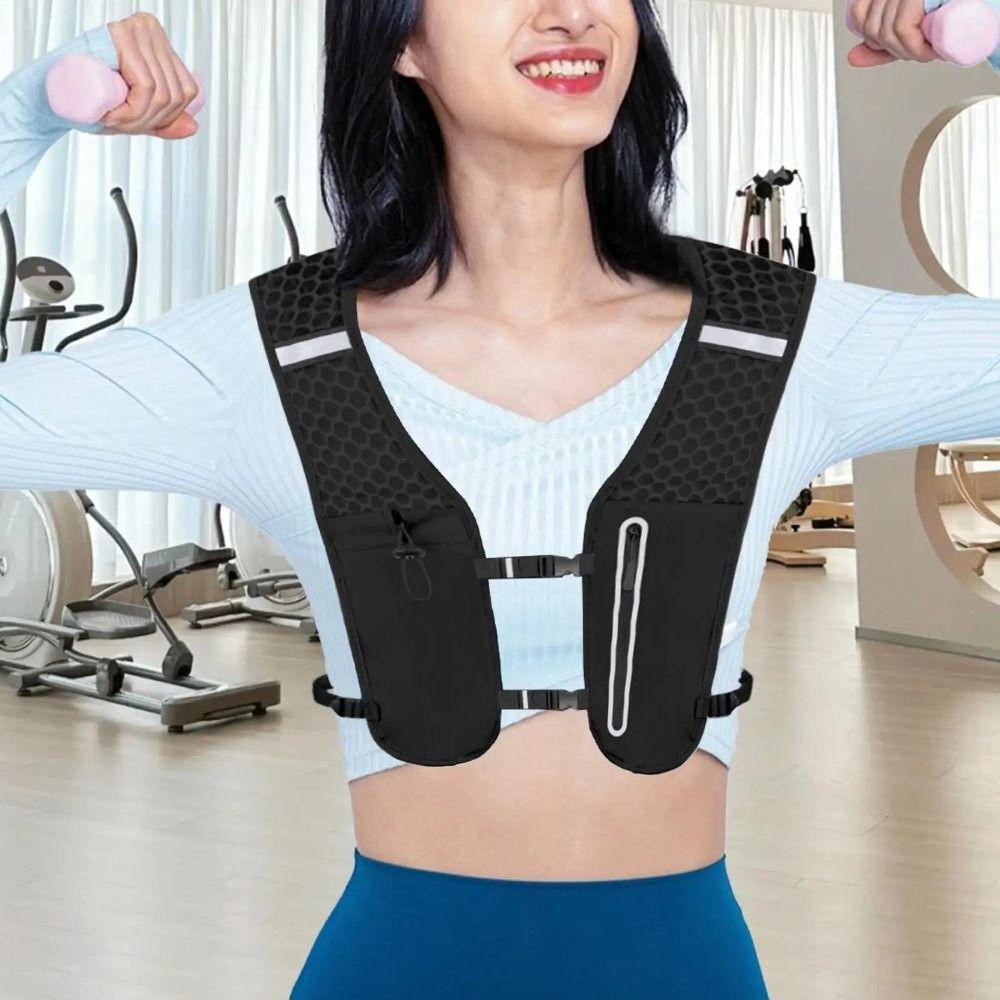 Reflective Reflective Running Vest Pack 2L Water Chest Pack Running Hydration Vest Bag Climbing