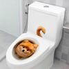 Cute Pomeranian Dog Toilet Sticker Bathroom Toilet Cover Sticker Wall Stickers Wc For Waterproof  Home  Decoration S635