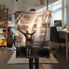 1Pc Dark Soul Print Flannel Blanket, High quality Comfortable for All Seasons, Home Decor, Warmth and Comfort, Perfect for Christmas Gifts