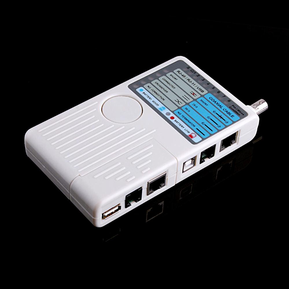 4 в 1 Пульт RJ11 RJ45 USB BNC LAN Сеть Телефонный Кабель Тестер Метр Устройство Машина
