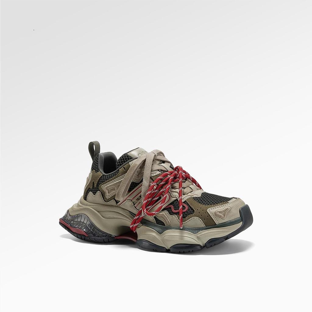 Женские кроссовки в ретро-стиле «Dad Shoes» из состаренной кожи – Тренд осени 2025, Повседневные кроссовки с воздушной подушкой, Увеличивающие рост