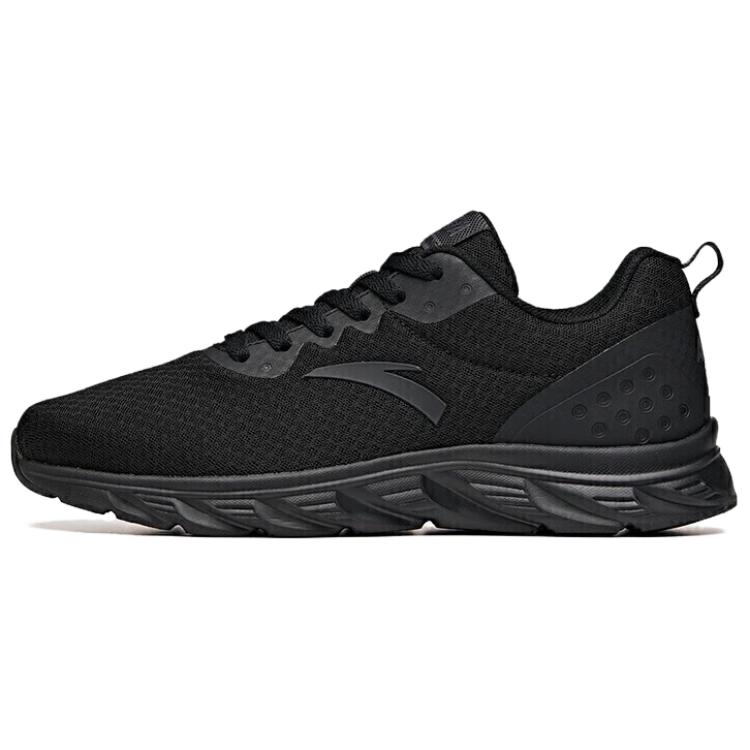 Anta Retro Trendy Versatile Simple Shock Absorbing Wear Resistant Low Top Running Shoes Men Sneakers Black 912445522-7