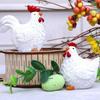 Cartoon Easter Chicken Figurines Cute Chicken Desktop Decoration  Outdoor Garden Lawn