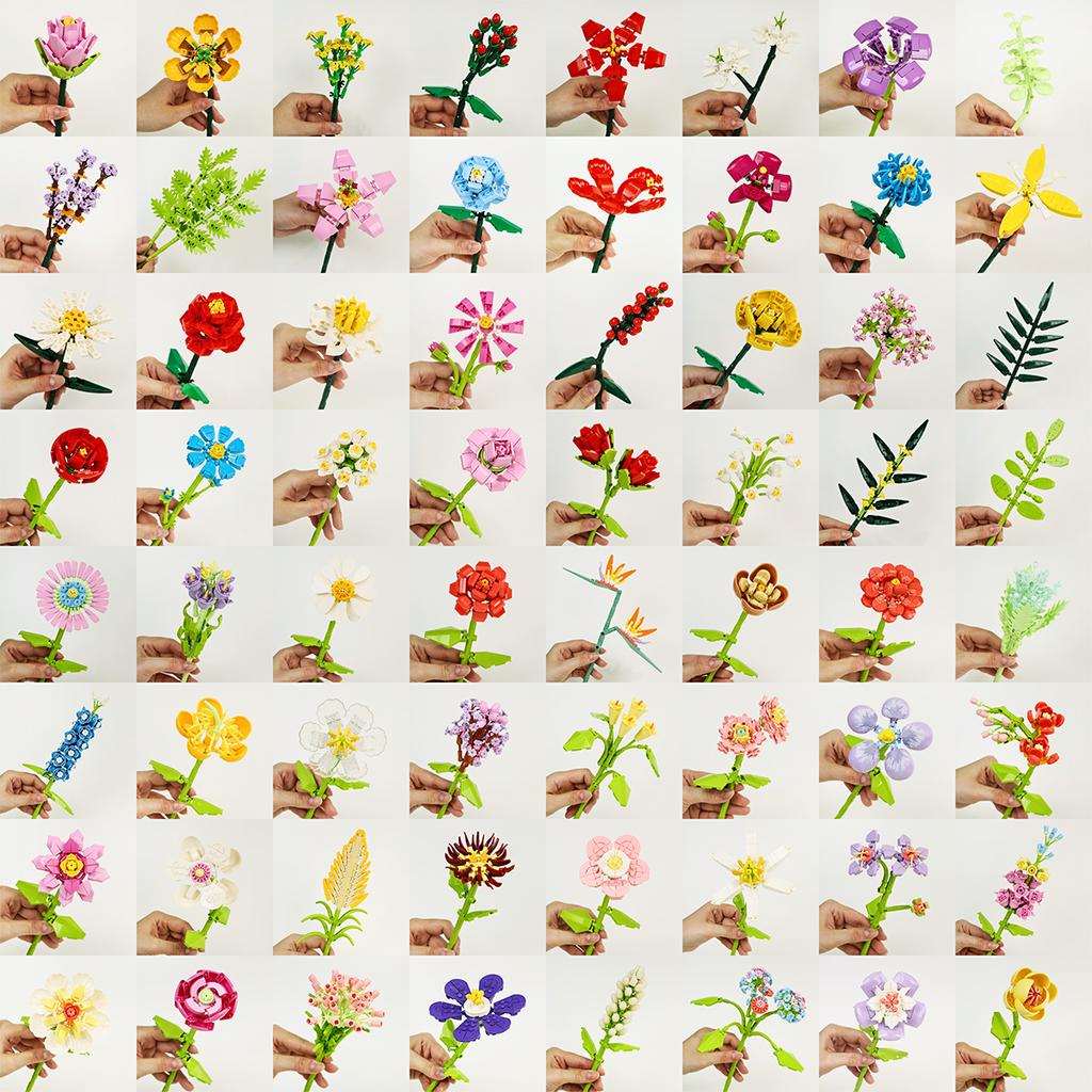 Букет из вечной розы и подсолнуха, конструктор, мини-кирпичики DIY для взрослых, невянущий подарок на День святого Валентина, годовщину, декор для дома