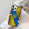Винтажный чехол для телефона с росписью флага Украины и стразами для iPhone 17 Air 16 15 14 Ma Plus 11 12 13 Pro Ma Cover coque