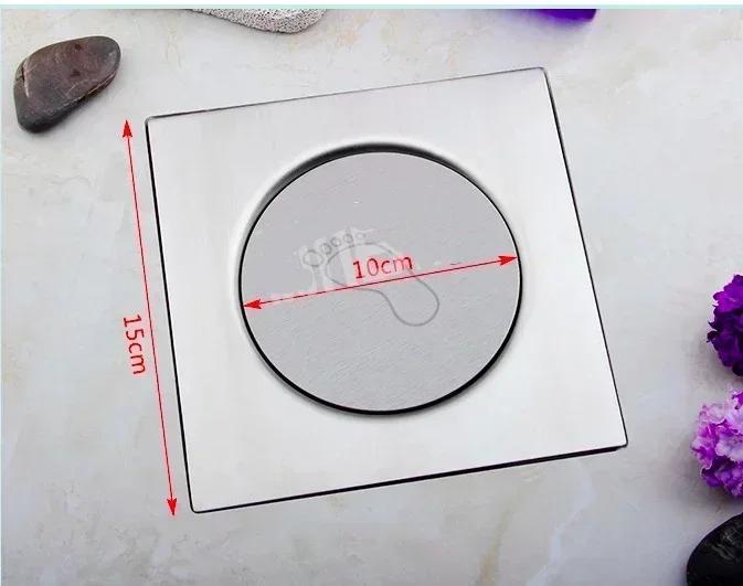 Круглый выдвижной слив для пола для ванной комнаты - напольное покрытие для душевой комнаты, сливная пробка 10X10CM 12X12CM или 15X15CM