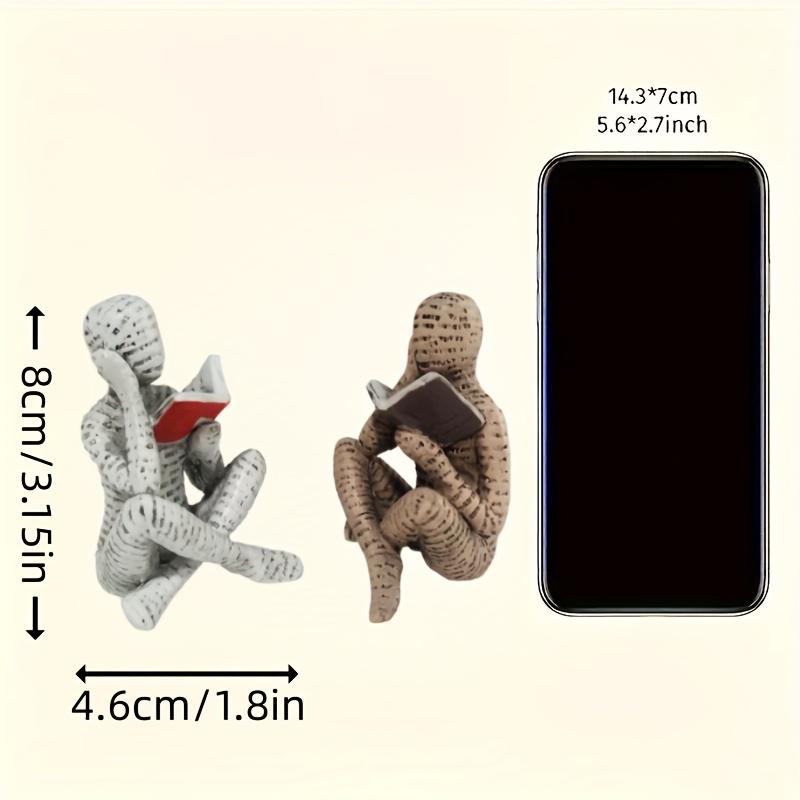 Современная абстрактная фигурка читающего человека - Уникальный полимерный декор для дома, спальни, рабочего стола, офиса | Идеальный праздничный подарок для друзей на Рождество