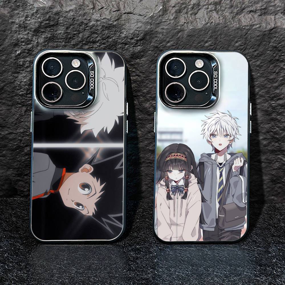 F-Киллуа Зольдик H-Hunter X Hunter Чехол для телефона iPhone17, 16,15,14,13,12 Pro Max Черный Конфетный Матовый Ударопрочный Чехол