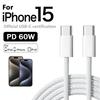PD 60W USB C Fast Charger Cable For iPhone 15 Pro Max Plus Samsung Xiaomi Huawei Type C To Type C Fast Charging Braided Cable