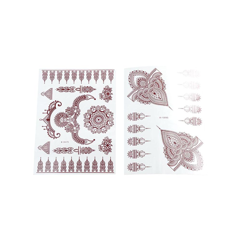 Wedding Tool Body Art Sticker Henna Tattoo Stickers Water Transfer Decals Temporary Tattoo