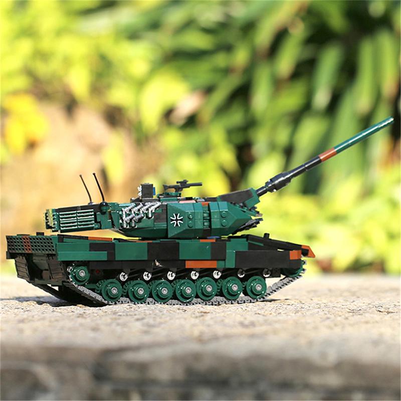 Ww2 Cannon Assault Armored Vehicle Battle Tank Car Truck Army Weapon Building Blocks Sets Model Boys Toys for Kids Gift