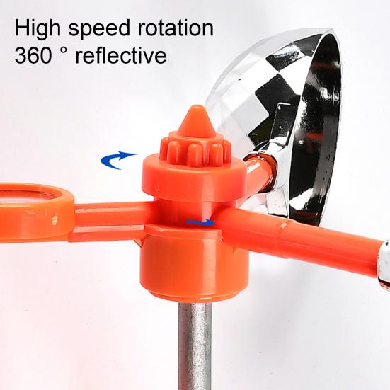 Светоотражающий отпугиватель птиц Отпугиватель голубей Отпугиватель птиц с металлическим столбом Простая установка На открытом воздухе Безвредный контроль над птицами Роторный отпугиватель птиц