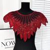 Shining Lace Neckline Beaded Applique Neckline Patch Fake Collar Sequins Lace Collar  Apparel