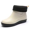 New Rain Boots Women's Outdoor Warm Low-cut Boots Winter Shoes Waterproof Rubber Ankle Boots Women's Overshoes
