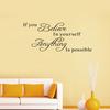 Believe Waterproof Removable If You Self-adhesive Sticker Wall Decal Home Ornaments
