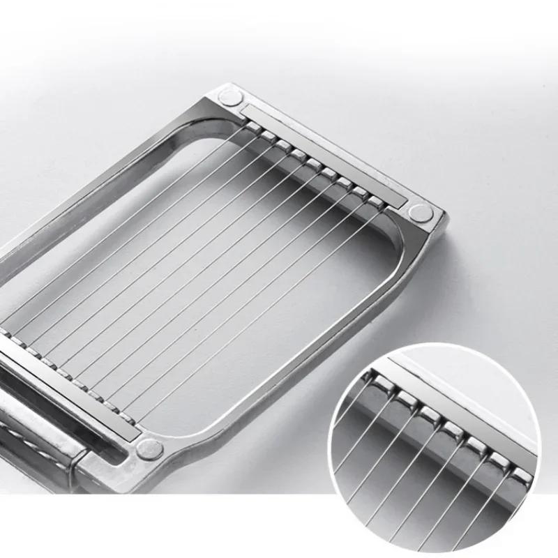 Egg Cutter Slicer Aluminum Alloy Multifunctional Egg Cutter Mini Portable Manual Egg Cutter Ham Banana Slicer Kitchen Tool
