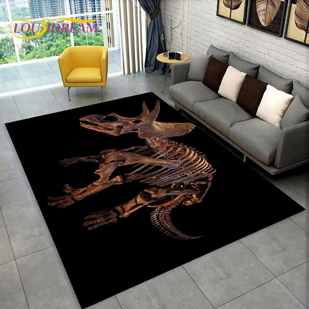 3D коврик с изображением динозавра ископаемого, ковер для дома, гостиной, спальни, дивана, коврик для кухни, декор для кухни, нескользящий напольный коврик