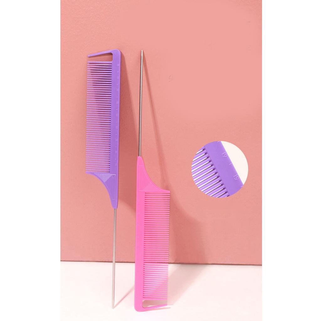 3Pieces Hair Styling Comb Set Teasing Hair Brush Rat Tail Comb Edge Brush for Edge Back Brushing Combing Slicking Hair