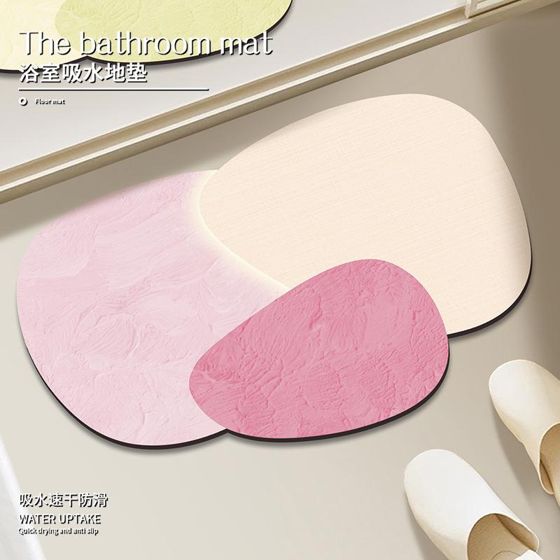 Bathroom floor mat diatom mud non-slip absorbent soft mat bathroom kitchen foot mat bathroom door toilet carpet for Home