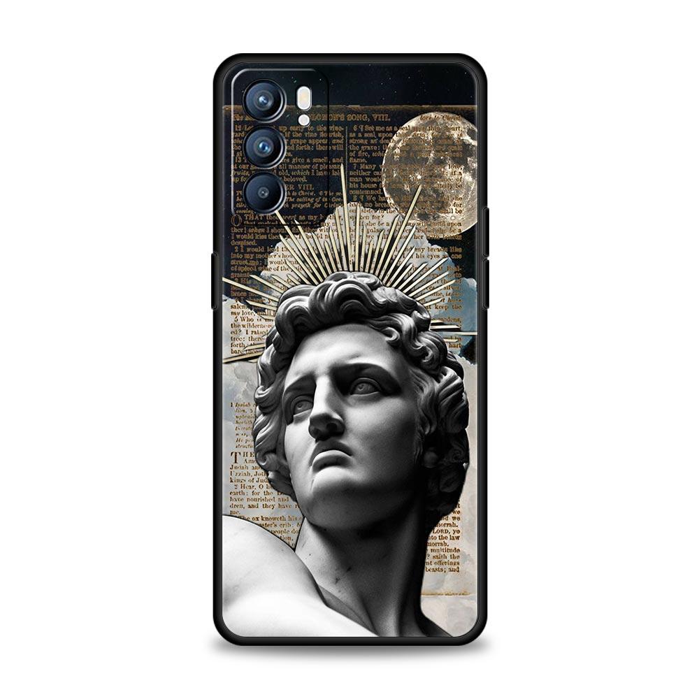 Fashion Ancient Greek Statues Phone Case For Oppo Reno 13 12 11 10 7 F Find X5 X6 A98 A80 A79 A78 A57 A54 A31 A17 Pro Soft TPU