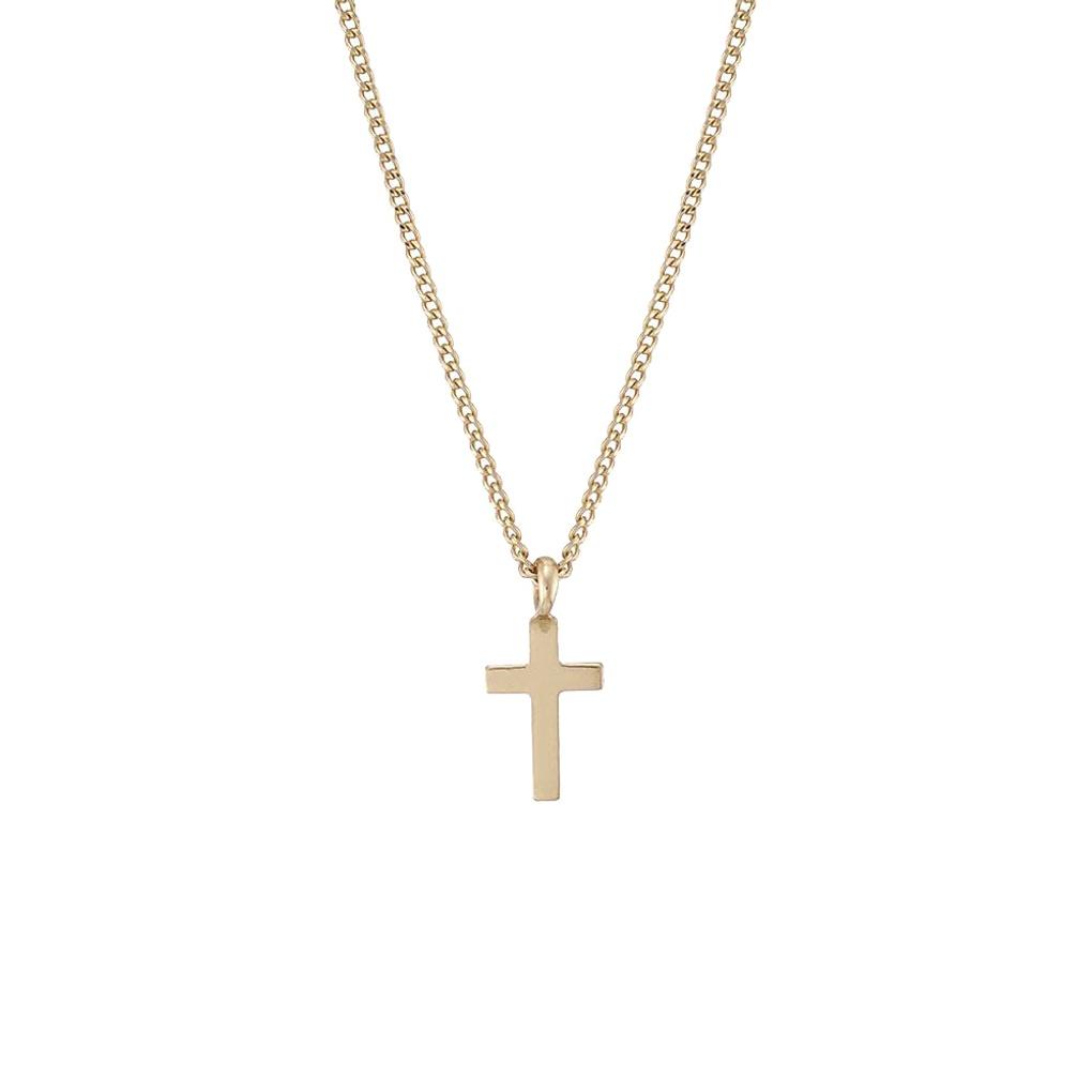 LLOYD Mini Cross 14K Gold Necklace LNN18115G
