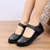 Hot-selling Middle-aged and Elderly Mother Shoes Cowhide Women's Single Shoes Casual and Comfortable Four-season Single Shoes 2025 Direct Sales