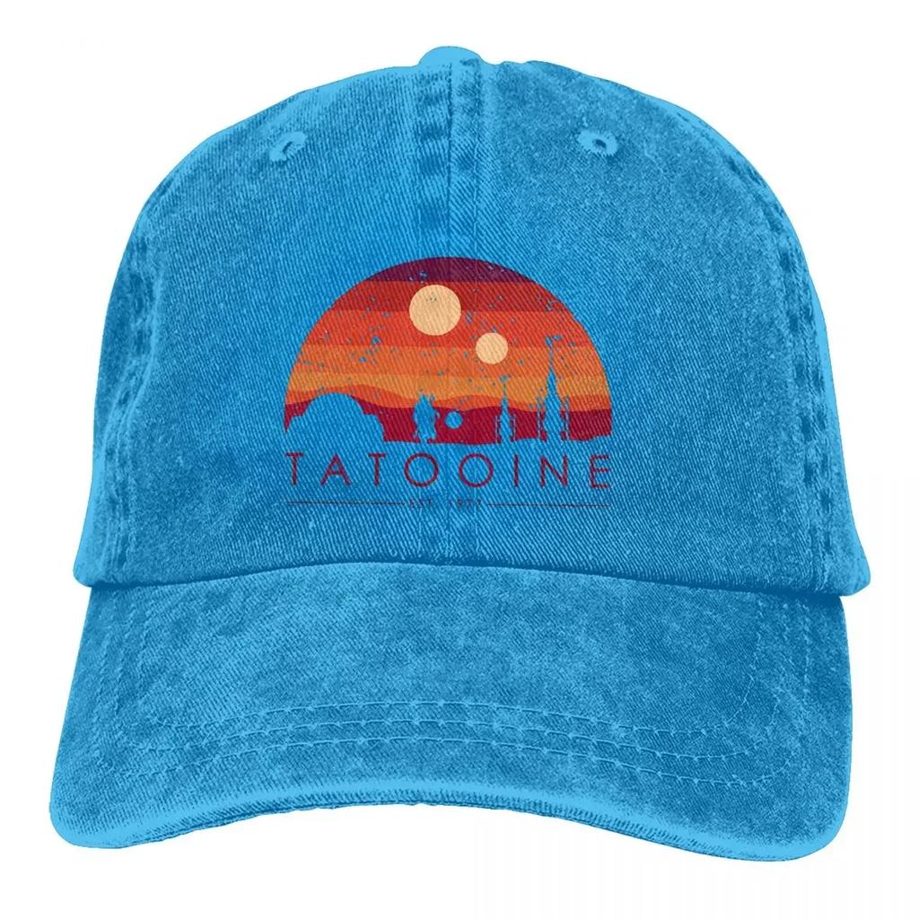Washed Men's Baseball Cap RETRO EST Trucker Snapback Cowboy Caps Dad Hat Tatooine Golf Hats