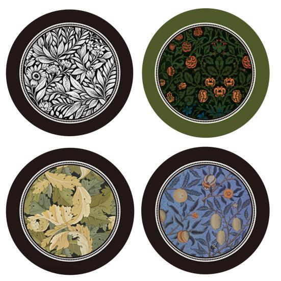 Винтажная впитывающая подставка под стакан с этническим цветочным узором из ткани, быстросохнущий диатомитовый коврик для горячих и холодных напитков