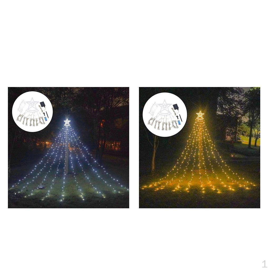 2pcs Solar 350 LED Lamp Raindrop String for Party Wedding Yard