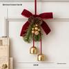 Christmas Wreath with Pine Cones & Bells for Door, Wall, or Window Decoration