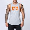 Muscleguys Новая спортивная майка, мужская дышащая хлопковая майка без рукавов, свободная эластичная футболка для тренировок для бега и фитнеса для отдыха