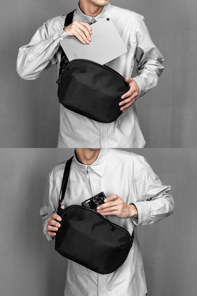Простая сумка через плечо Водонепроницаемая большая вместимость Городской слинг ВСЕ Полиэстер [zepirion] Мужская
