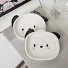 White Dog Shaped Ceramic Tray Mini Cartoon Seasoning Plate Cafe Dessert Sushi Plate Creative Desktop Decoration