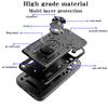For iPhone 17 Pro Case PC+TPU Kickstand Phone Back Cover with Camera Slider
