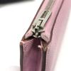 HERMES remix combine duo  Long Wallet Epsom Mauve Sylvestre x Lime pink/yellow