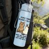 1PC Three Cats Slogan Quote Print 750ml Color Plastic Sports Water Bottle Leakproof Flip Straw Lid Suitable for Sports Office Home Use