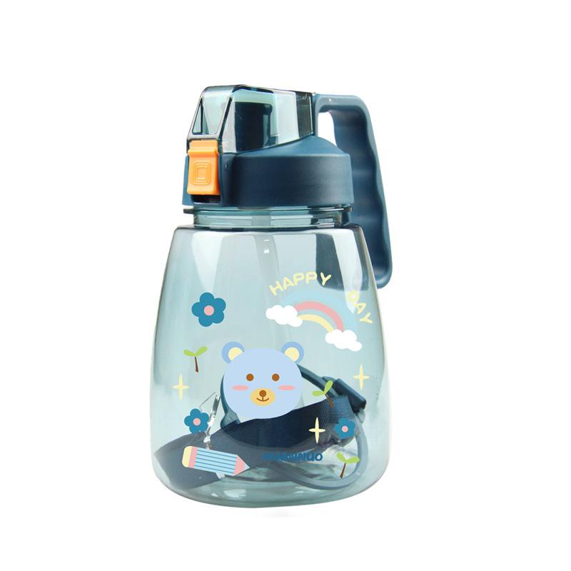 Water bottle plastic big belly water cup female kettle 1100 Internet celebrity big belly cup large capacity cute portable straw cup